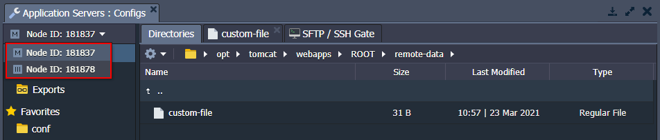 switch between nodes