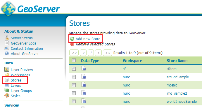 postgis extension to postgresql for geoserver hosting add new store