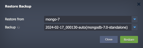 restore from backup
