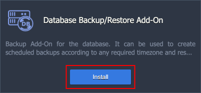 backup restore add-on