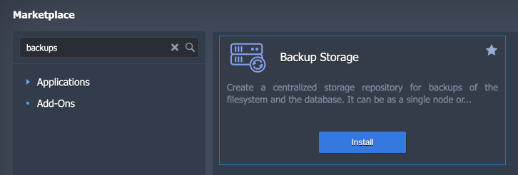 marketplace backup storage