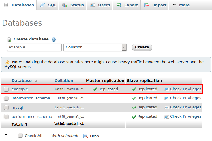 create example database