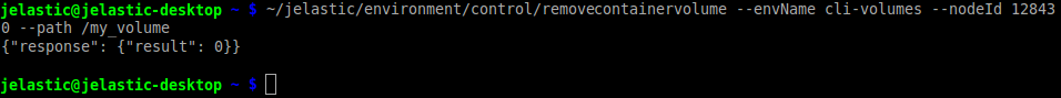 CLI RemoveContainerVolume command