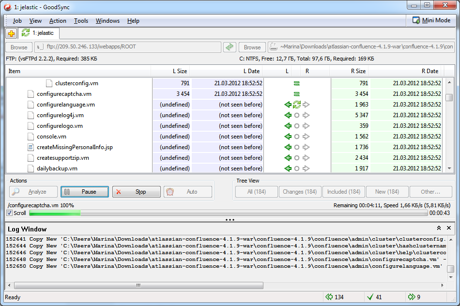 goodsynch FTP synchronization