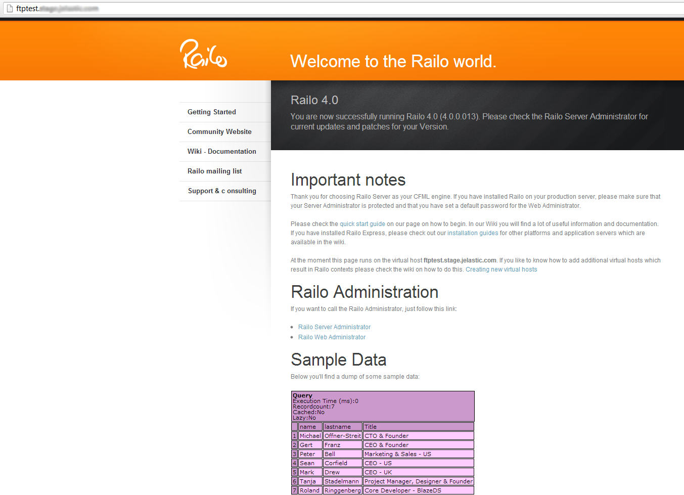 Railo application