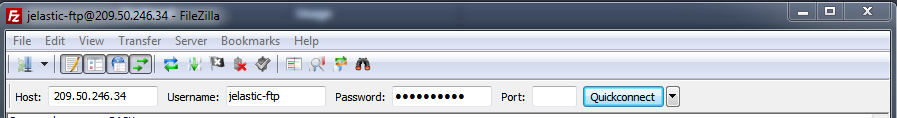 FileZilla FTP connect