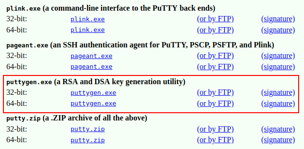 putty keygen tool download