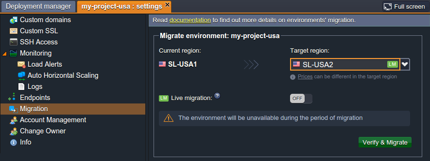 disable live migration