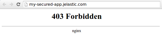 NGINX balancer security forbidden